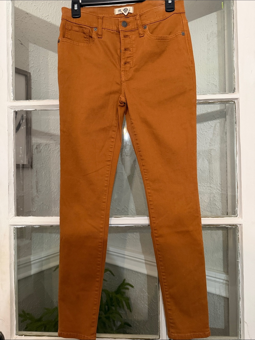 Madewell Women’s Rust Orange Slim Jeans